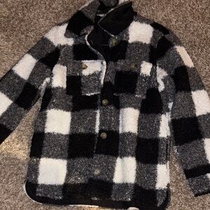 Black and White Plaid Jacket